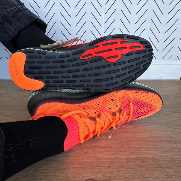 ⭐Adidas 4D Fusio Screaming Orange Prime knit Sz 9 Mens Shoes Sneaker FY5929 - Picture 6 of 12